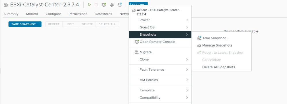 Manage Snapshots