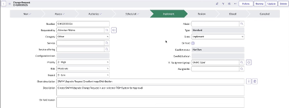 Automation Event (SWIM) Workflow Execution Validation - Verify Details of Change Request