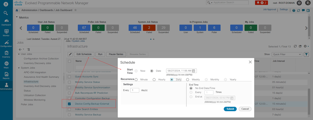 schedule job v6