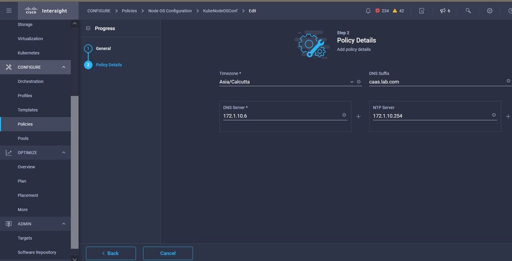 NTP and DNS Configuration