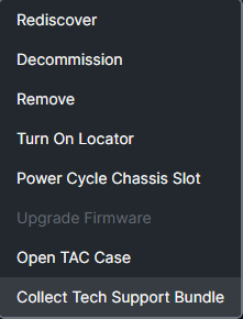 Collect Tech Support Bundle for Chassis