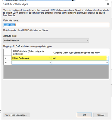 Claim Rule from ADFS