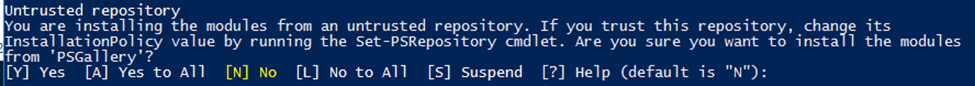 CLI Output Untrusted Repository