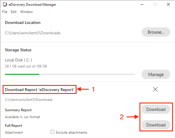 eDiscovery Report Overview - Summary or Full