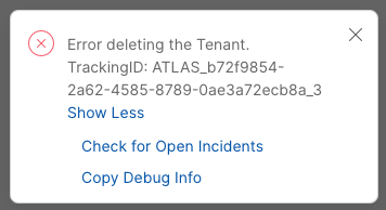 Deleting the Tenant