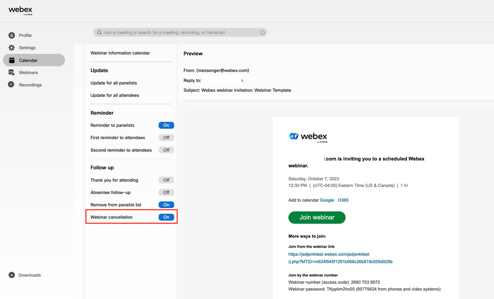 Webinar Follow Up Template