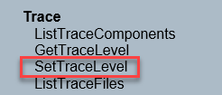 Diagnostic Framework Portico – Commands Section for Trace