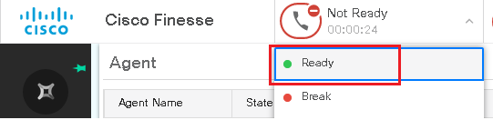 Make Agent Ready on Finesse Agent Desktop