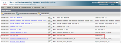 VOS Platform Application Server Certificates