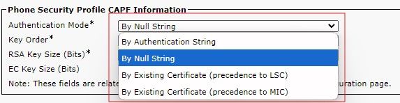 Authentication Selection