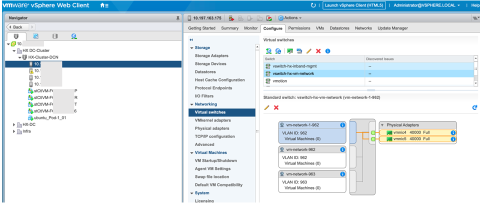 Add VLANs to HyperFlex - VLAN 999 Does Not Exist in the VM-Network vSwitch Display