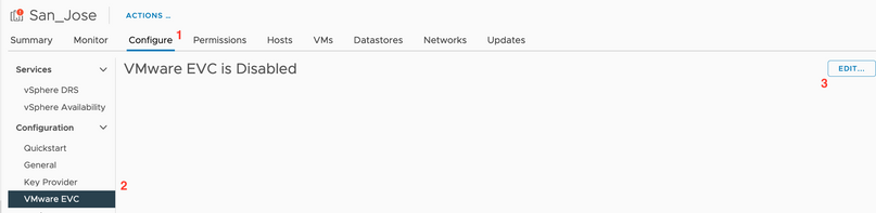 Verify Enhanced VMotion Compatibility (EVC) is Enabled