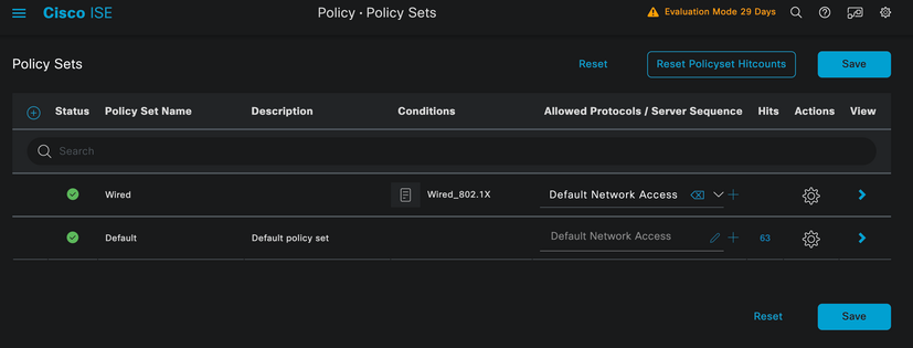 Policy Set View