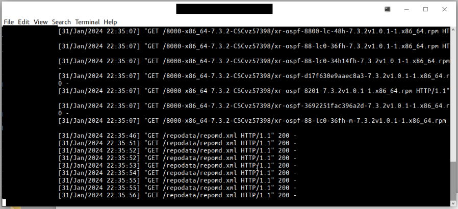 HTTP Server Logs of Success Requests