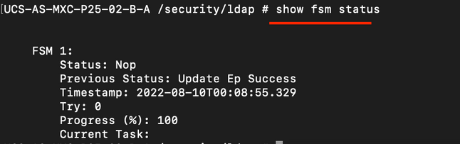 LDAP UCS set up CLI