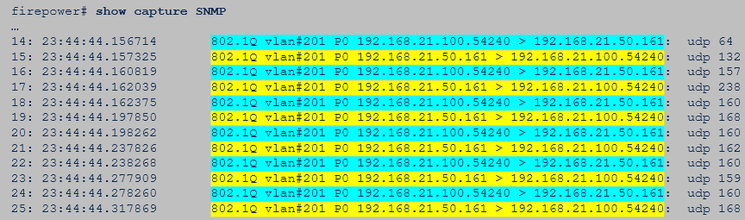 FTD SNMP - Capture (snmpwalk) shows a reply for each packet