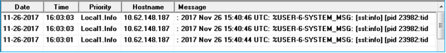 Syslog examples