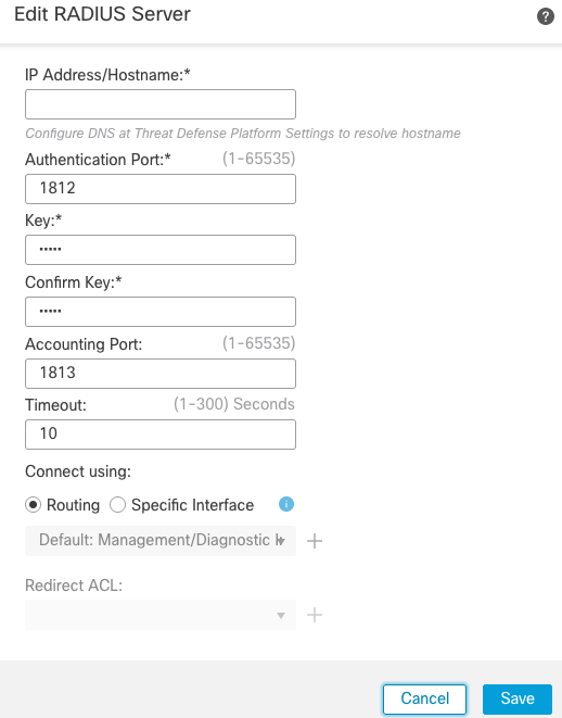 Configure RADIUS