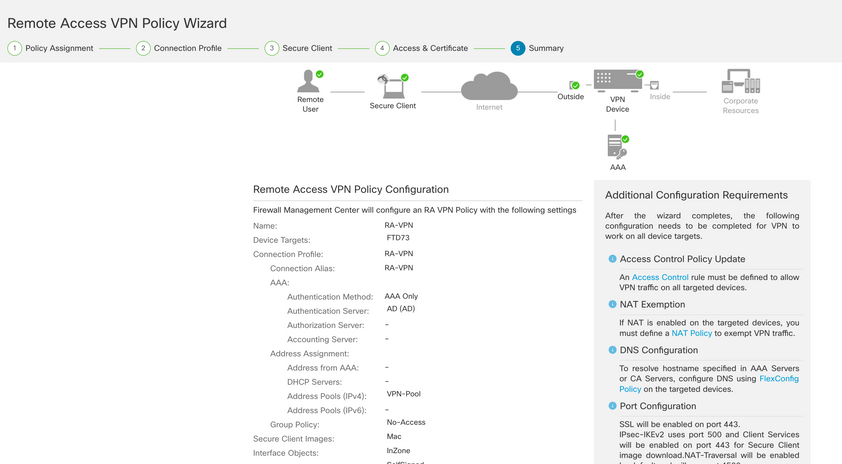 View Summary of RA VPN Configuration