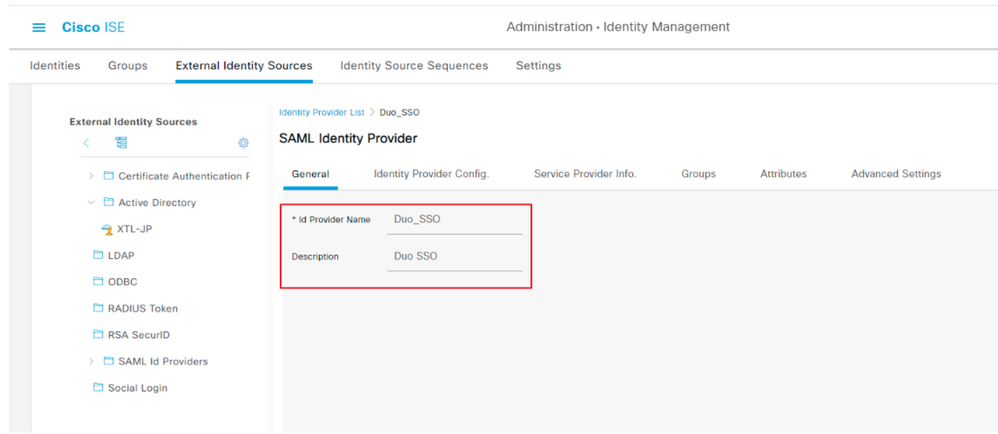 ISE SAML GUI Configuration