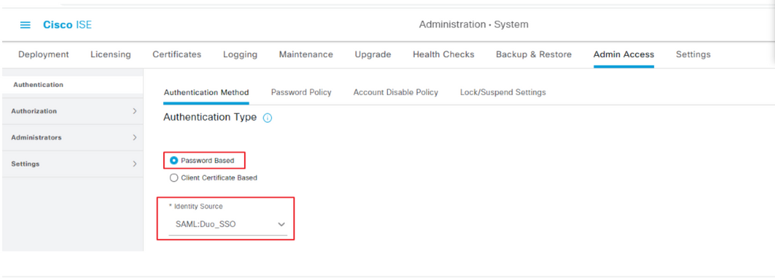 Auth Type with SAML Method