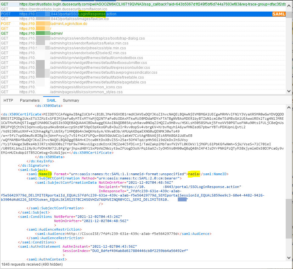 SAML Tracer Troubleshooting