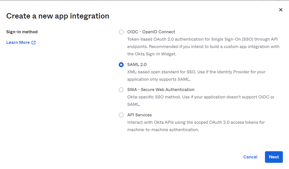 Configure SAML2.0