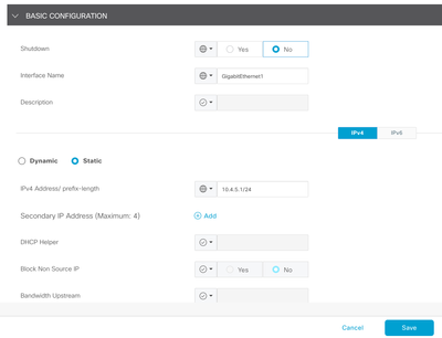 VPN Interface Values