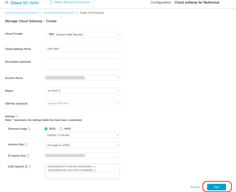 Manage Cloud Gateway