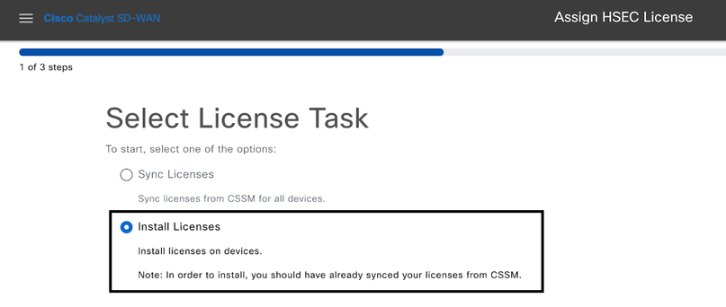 Select License Task