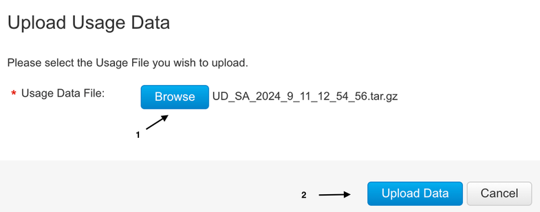 Upload Usage File to CSSM