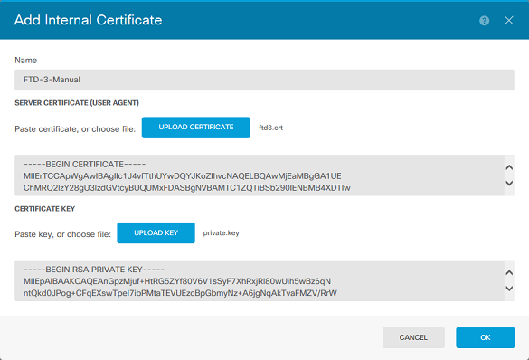 Manual Enrollment - Specify a Name for the Trustpoint and Click OK