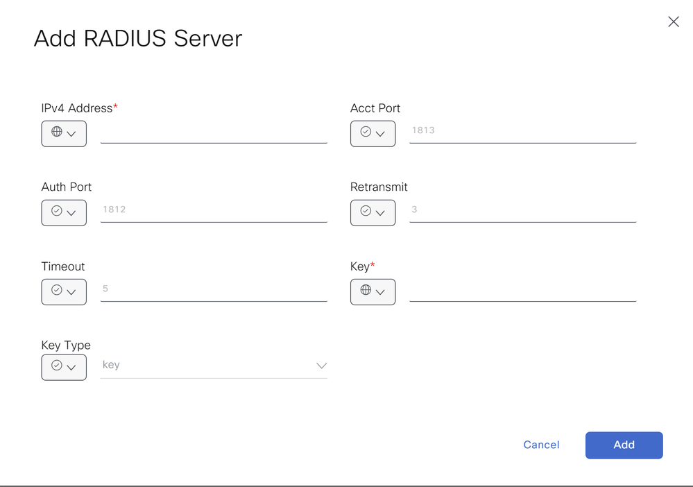 Add Radius Server