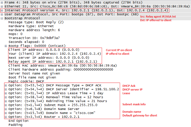 ASA Passes the DHCPACK from the DHCP Server to You and that Completes the Transaction