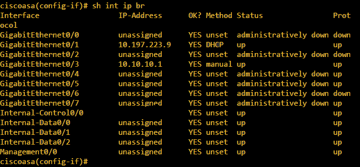 Two Interfaces were Configured