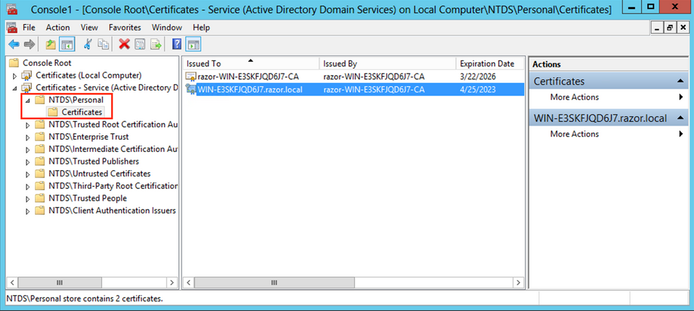 NTDS\Personal Console