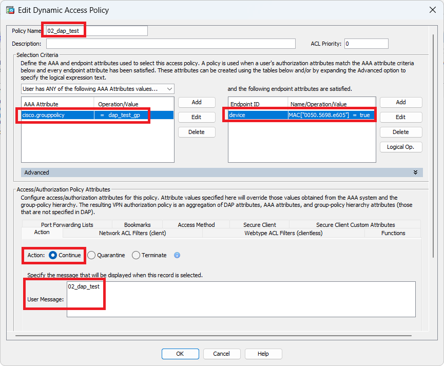 Configure Second DAP