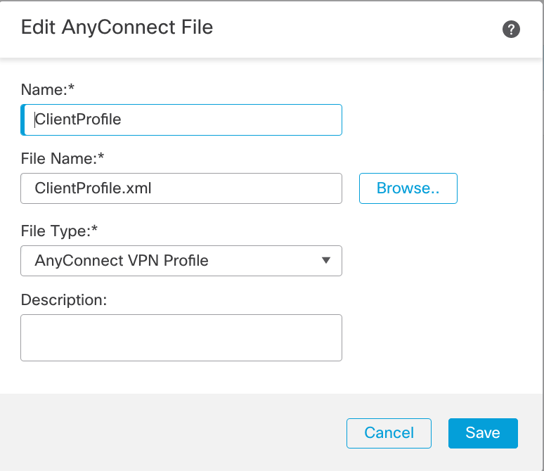 FMC - Anyconnect VPN Profile