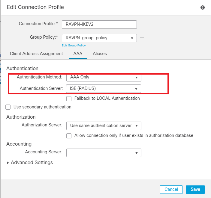 FMC - AAA Authentication