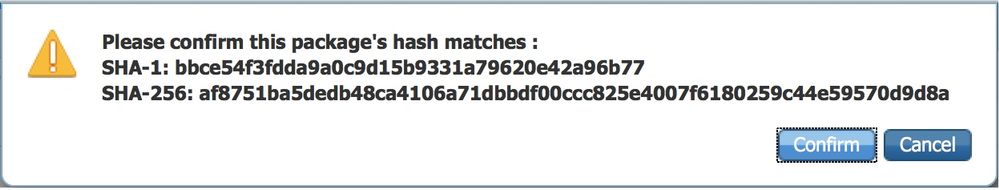 Configure web deployment on ISE - Confirm the package’s hash