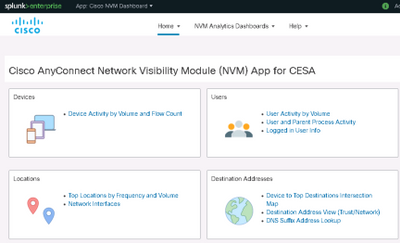 Splunk setup - NVM Analytics Dashboard