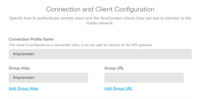 Configure Connection Profile in FDM GUI