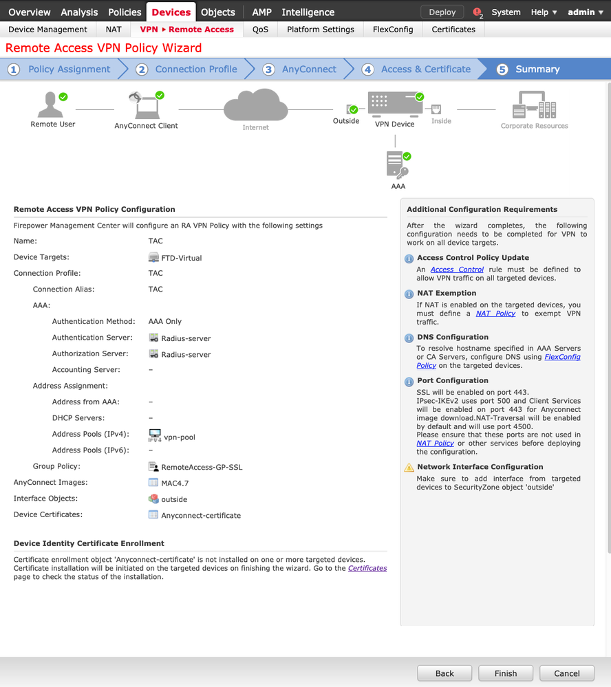 Remote Access FMC Wizard: Configuration Overview