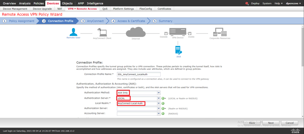 Connection Profile