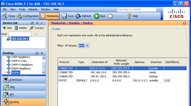 configure asa GUI display