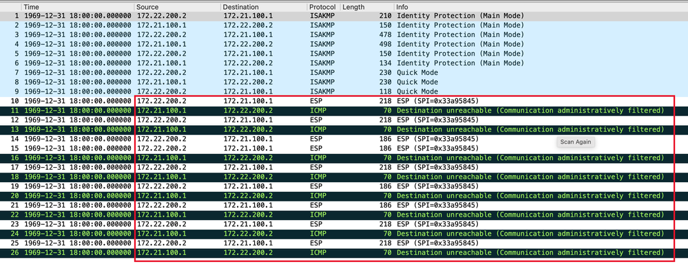 Capture Output on Wireshark