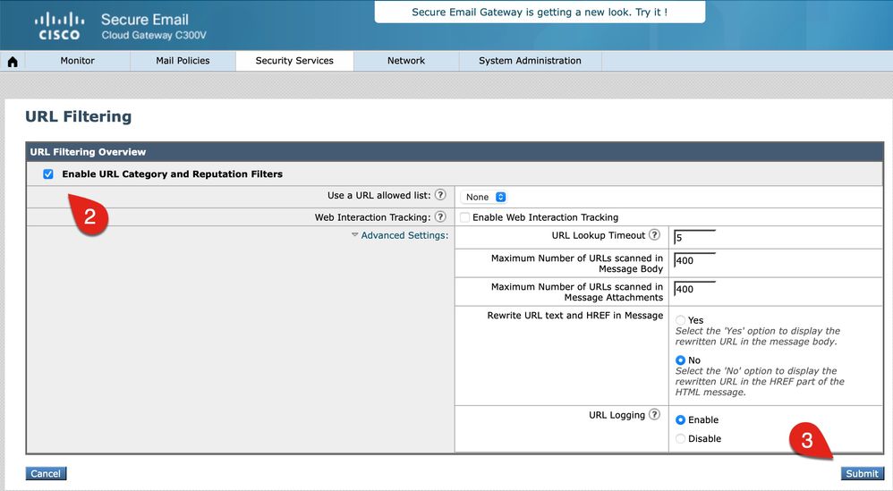 URL_filtering_2 enable and submit