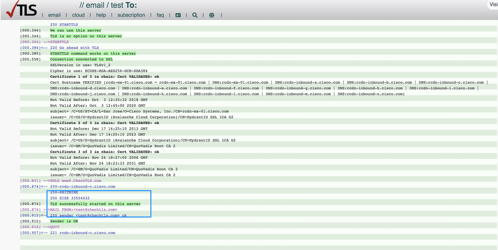 TLS Email Test