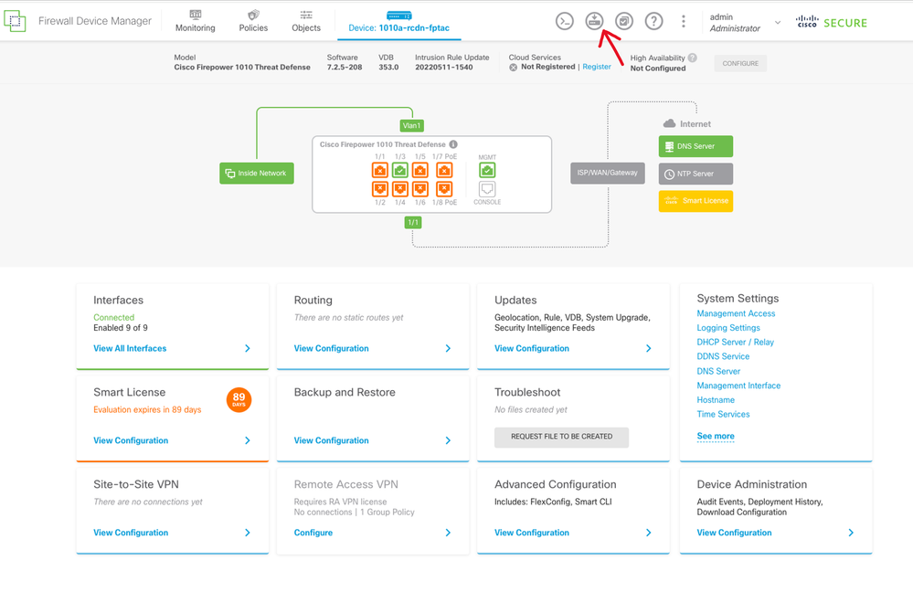 Deploy Icon on FDM GUI