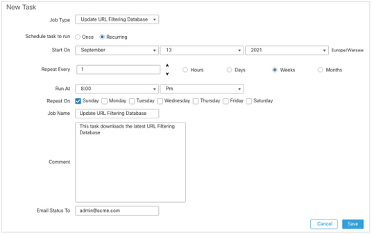 FMC 6.6.1+ Upgrade Tips - FMC Scheduling Task updates periodically the URL Filtering DB from CSI Cloud